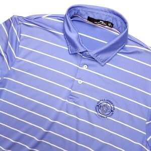 RLX Ralph Lauren Golf Shirt Mens Large‎ Blue 42nd U.S. Senior Open Omaha CC